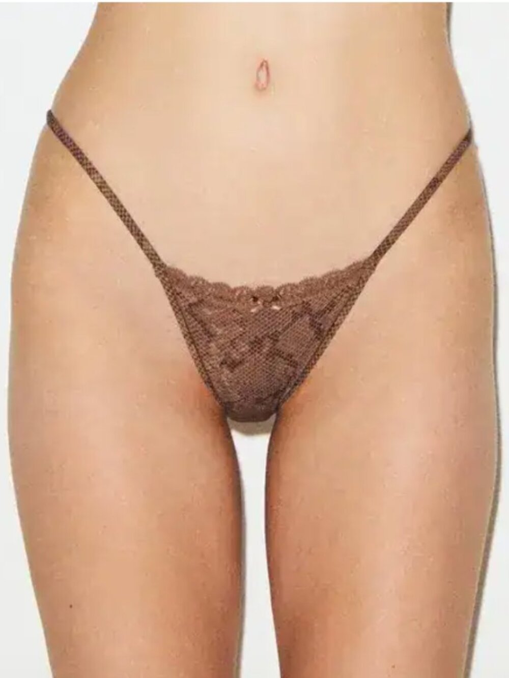 NEW SKIMS 4X Fits Everybody Jasper Snake Print Lace String Thong NWOT